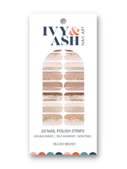 pink and gold nail polish strips