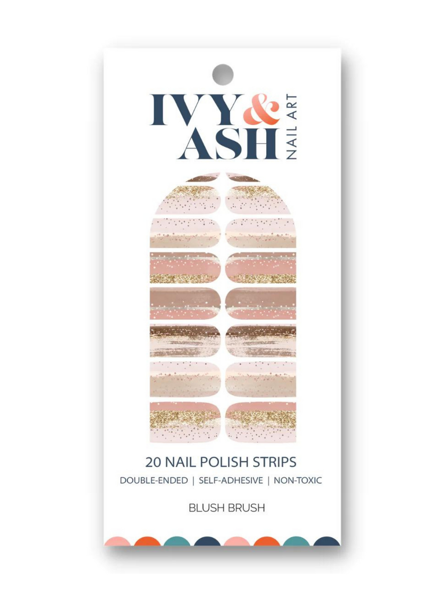 pink and gold nail polish strips