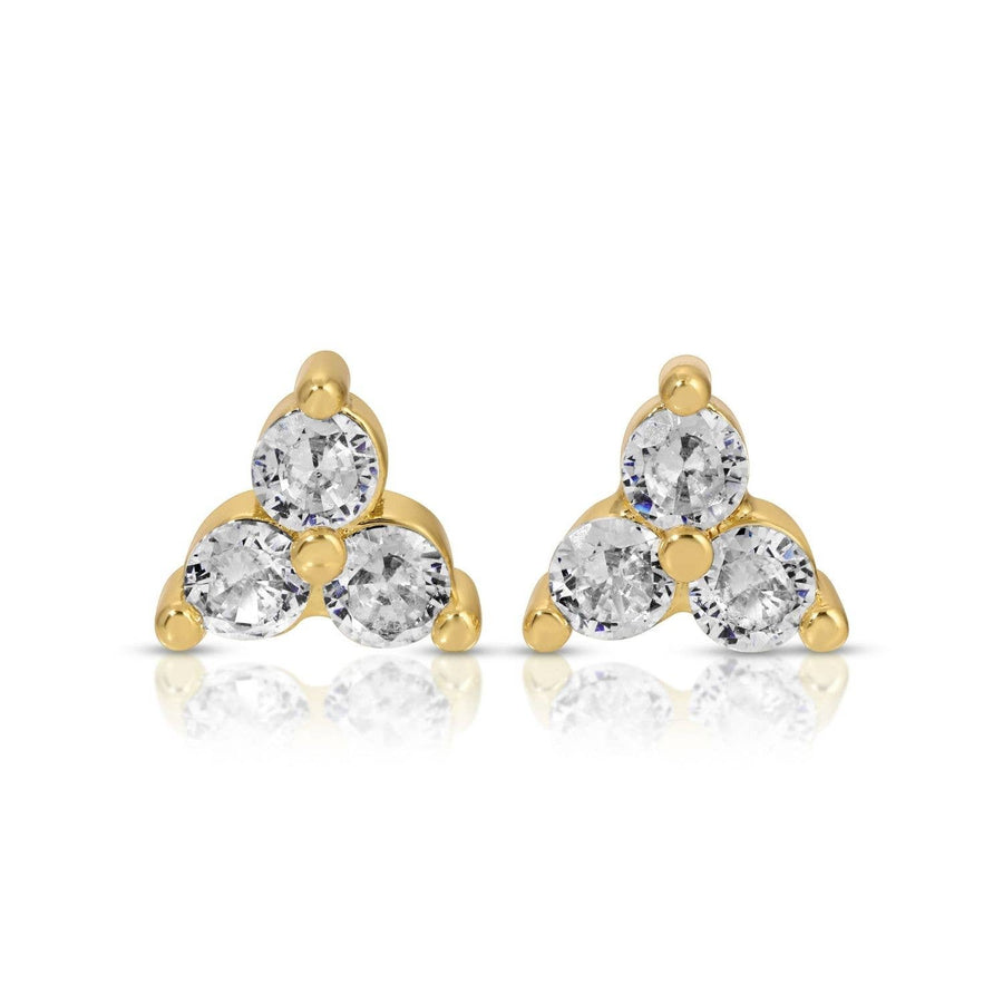 Triple Cluster Pave Studs