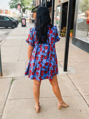 Bright Floral Babydoll Dress