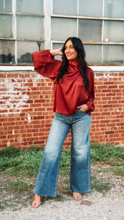 Drapey Cowl Neck Blouse