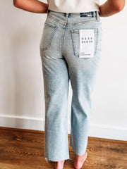 Lightwash cropped Daze Jean In the Pleaser Cut.