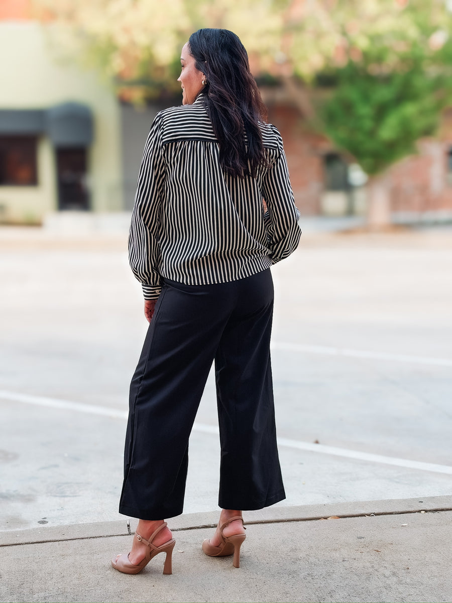 Cropped black dress pants 