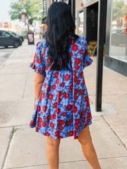 Bright Floral Babydoll Dress
