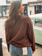 Brown Soft Knit Cardigan