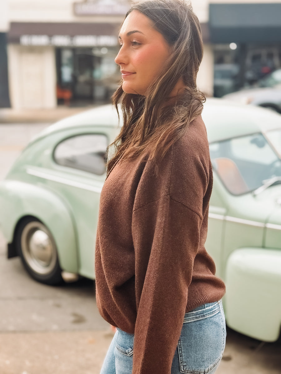 Brown Soft Knit Cardigan