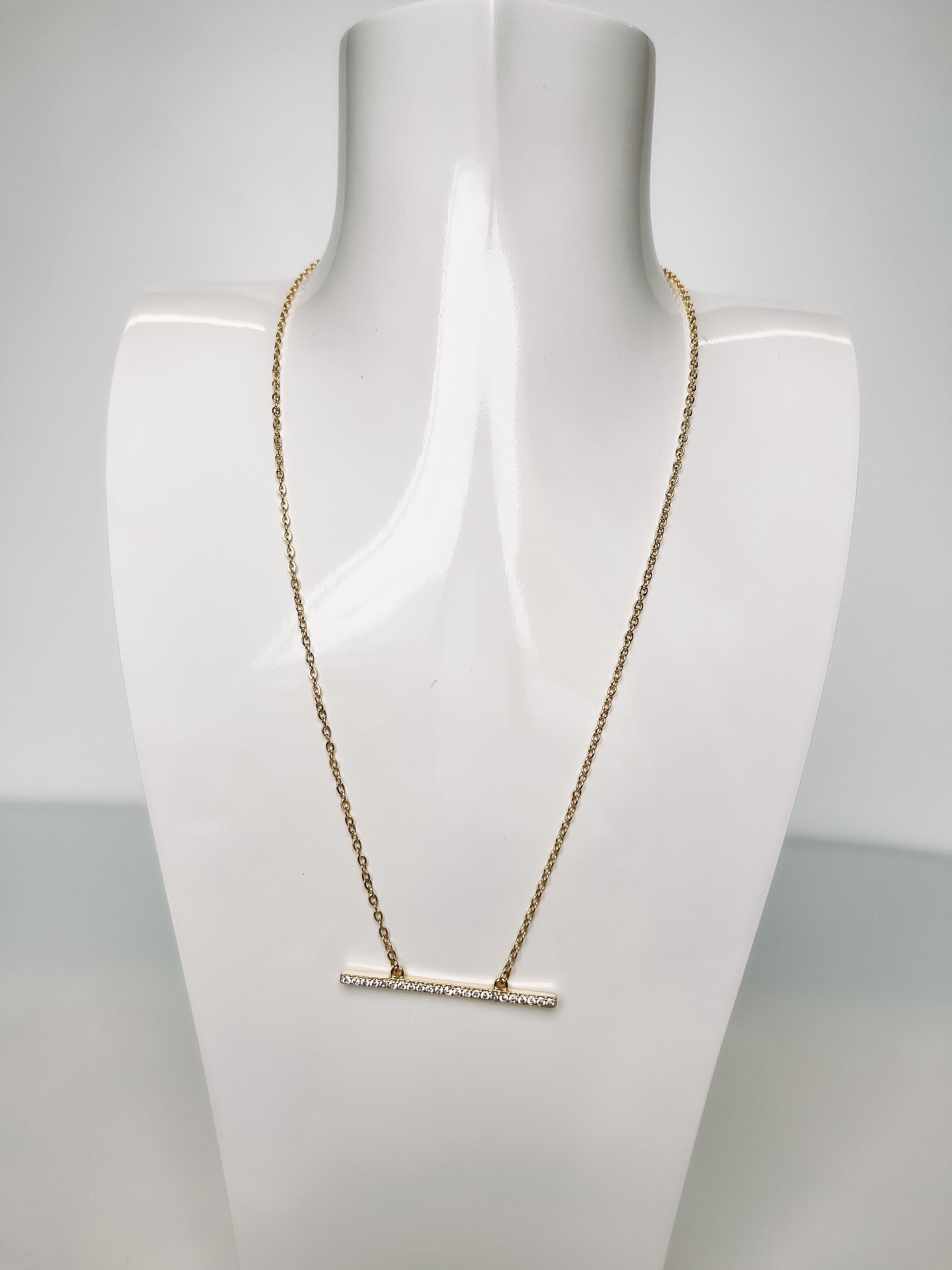 gold bar chain gold necklace