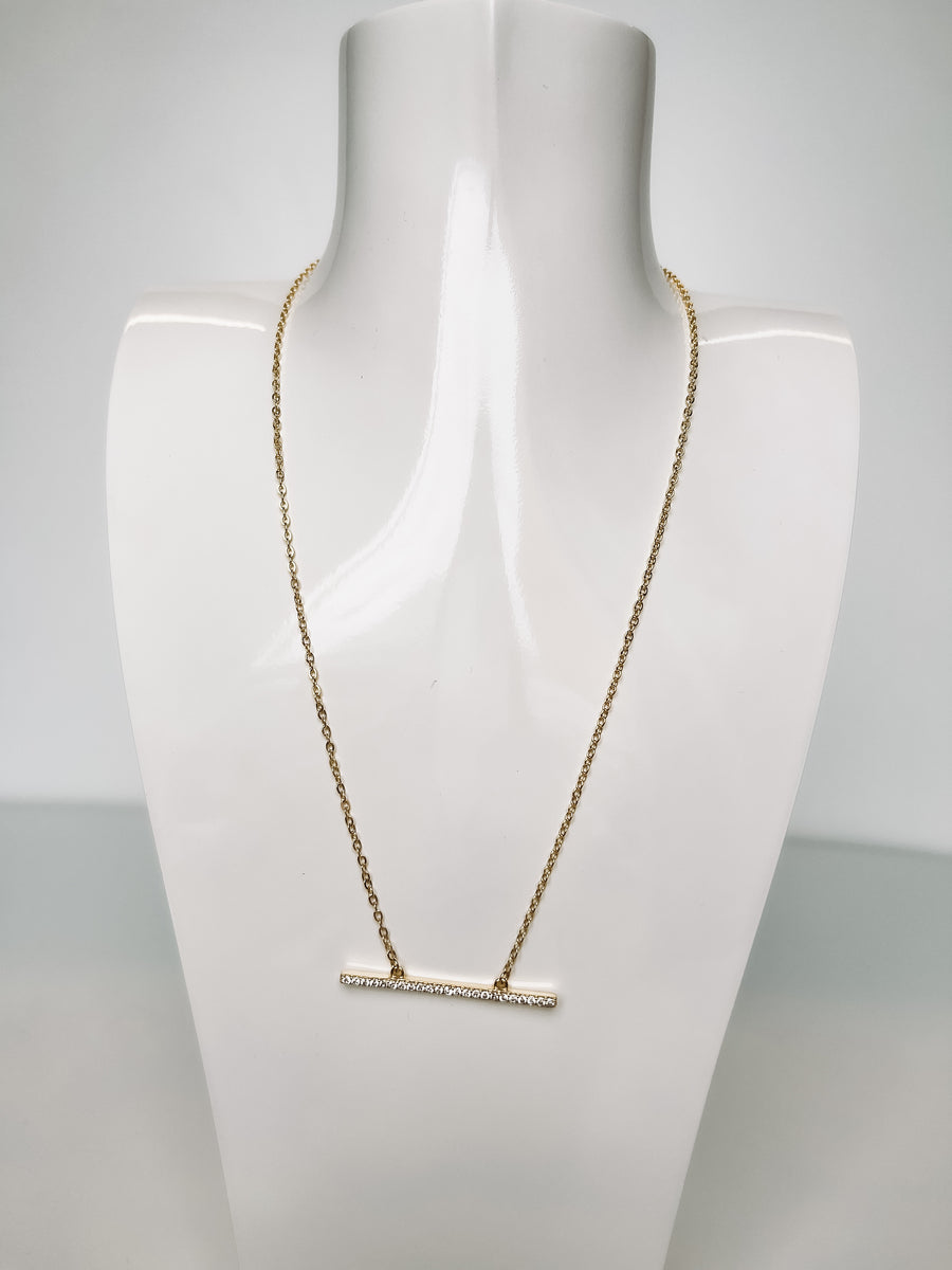gold bar chain gold necklace