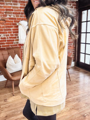 tan zip up jacket