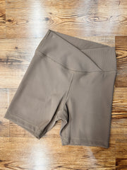 mocha biker shorts