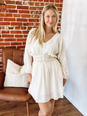 Girl Next Door Balloon Sleeve Dress