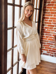 Girl Next Door Balloon Sleeve Dress