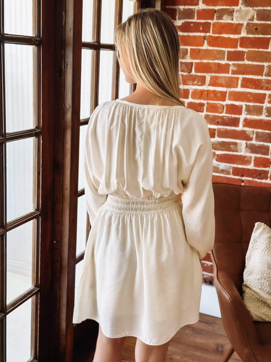 Girl Next Door Balloon Sleeve Dress