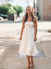 Letters Home Polka Dot Midi Dress