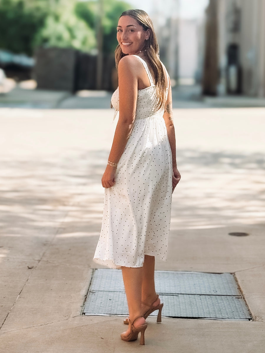 Letters Home Polka Dot Midi Dress