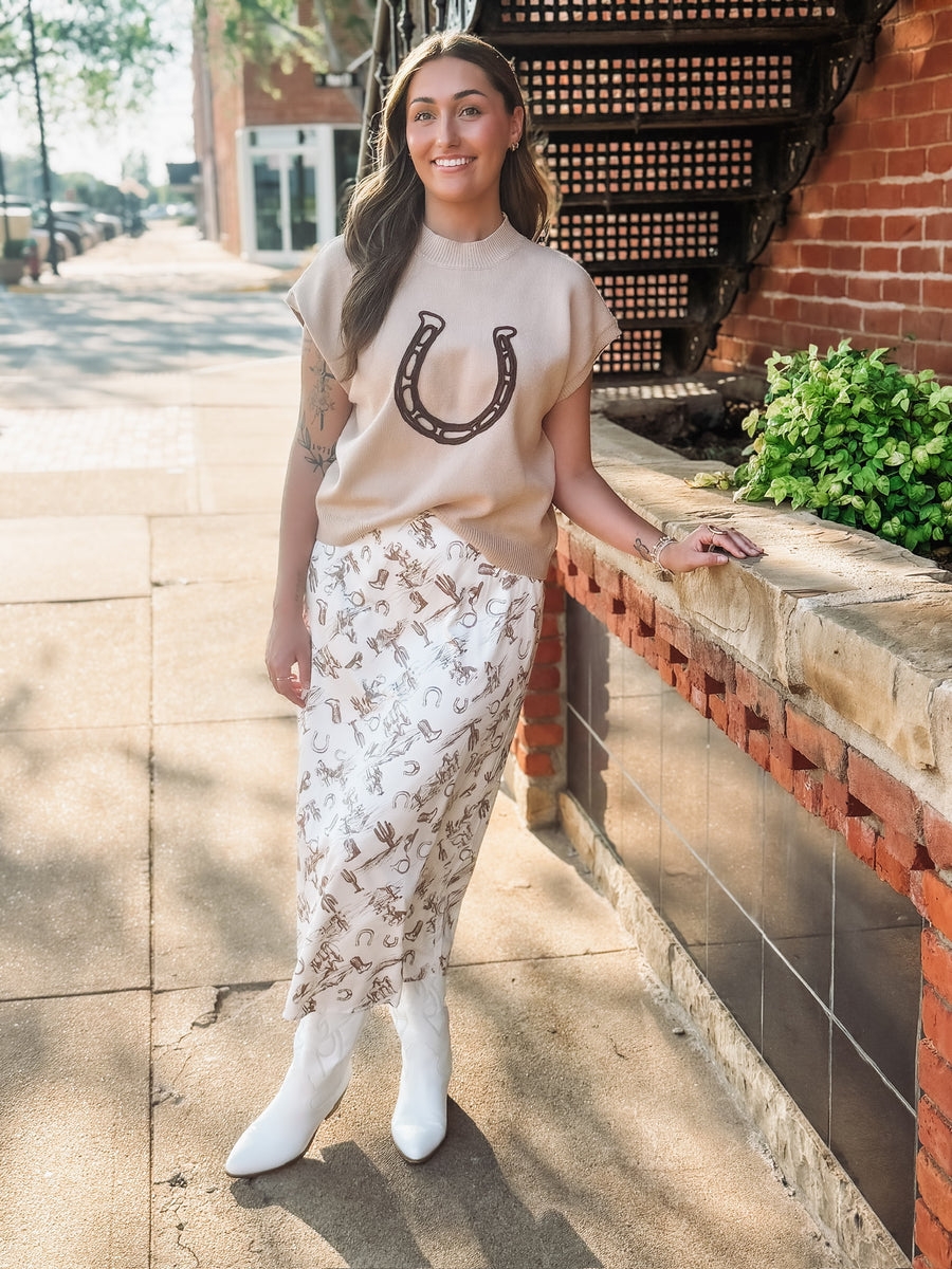 Horse Shoe Sweater Vest
