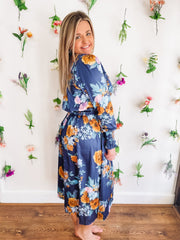 blue floral dress