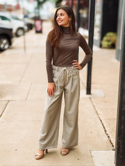 Striped Baggy Drawstring Trousers