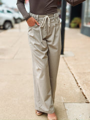 Striped Baggy Drawstring Trousers