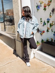 medium wash denim jacket