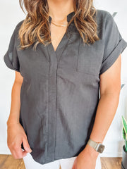 Cuffed Short Sleeve Top