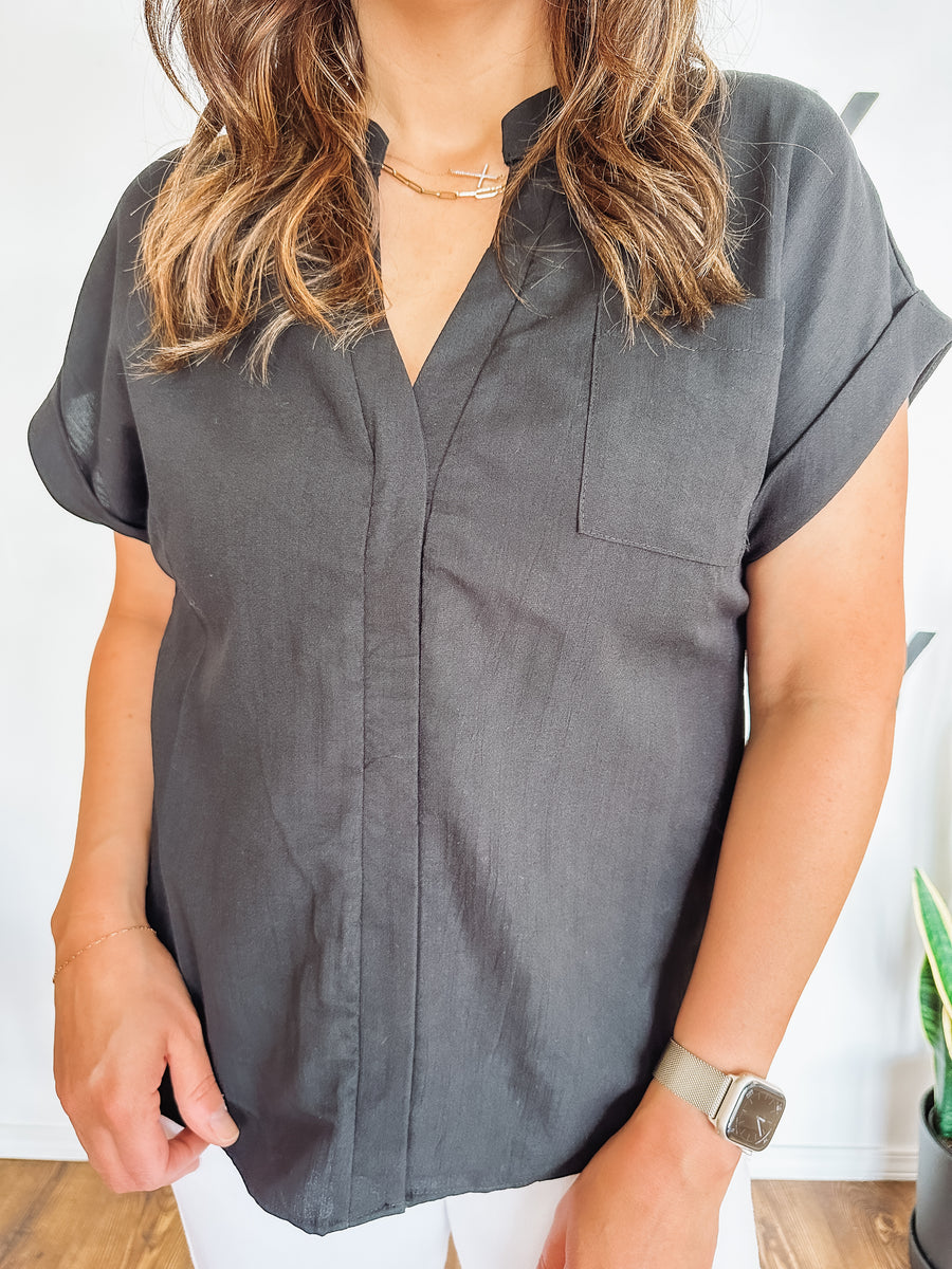 Cuffed Short Sleeve Top