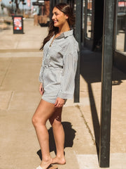 Blue Striped Romper