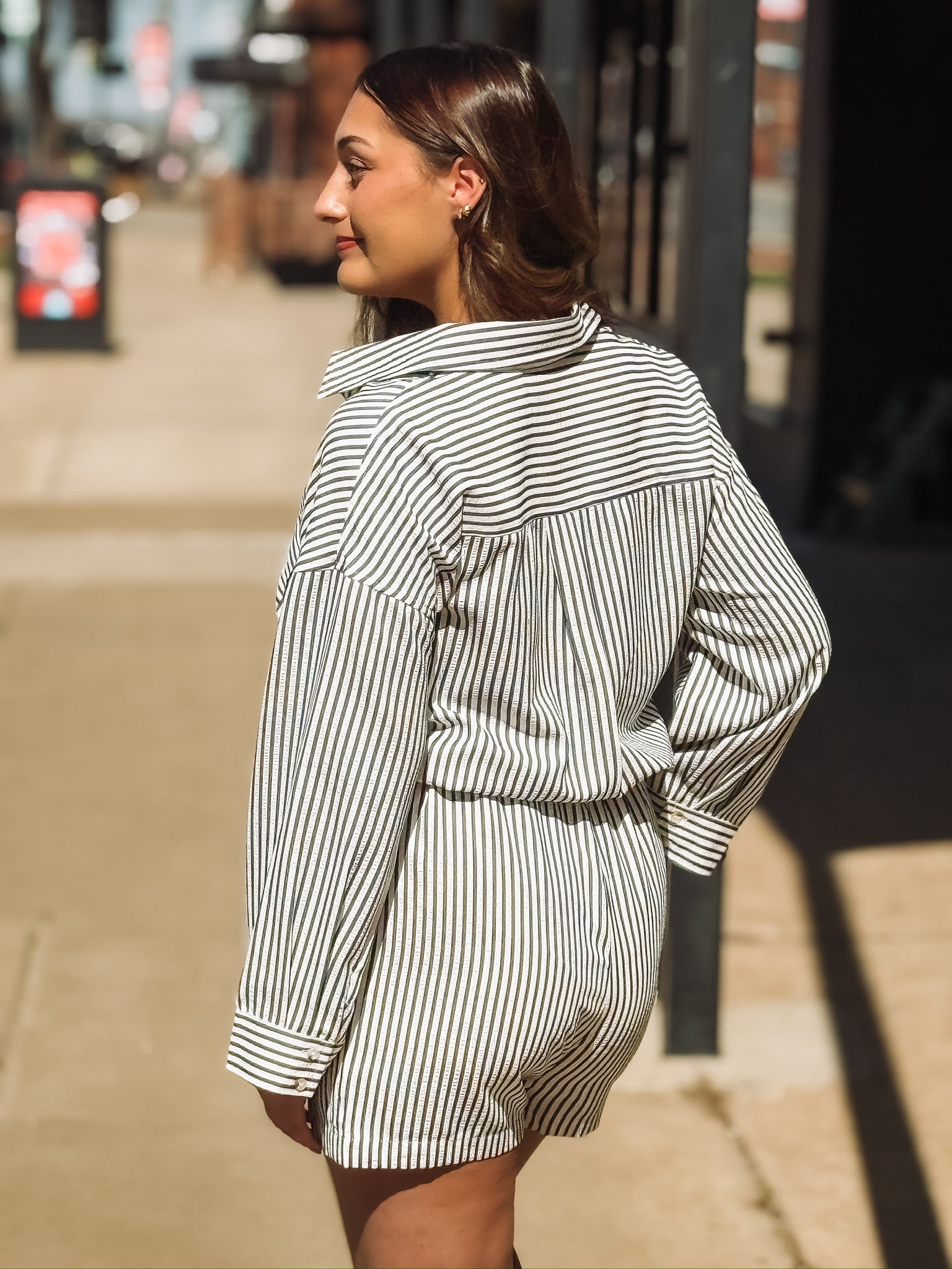 Blue Striped Romper