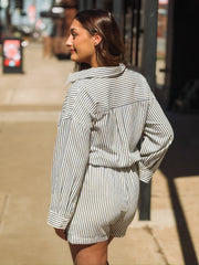 Blue Striped Romper