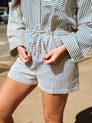 Blue Striped Romper