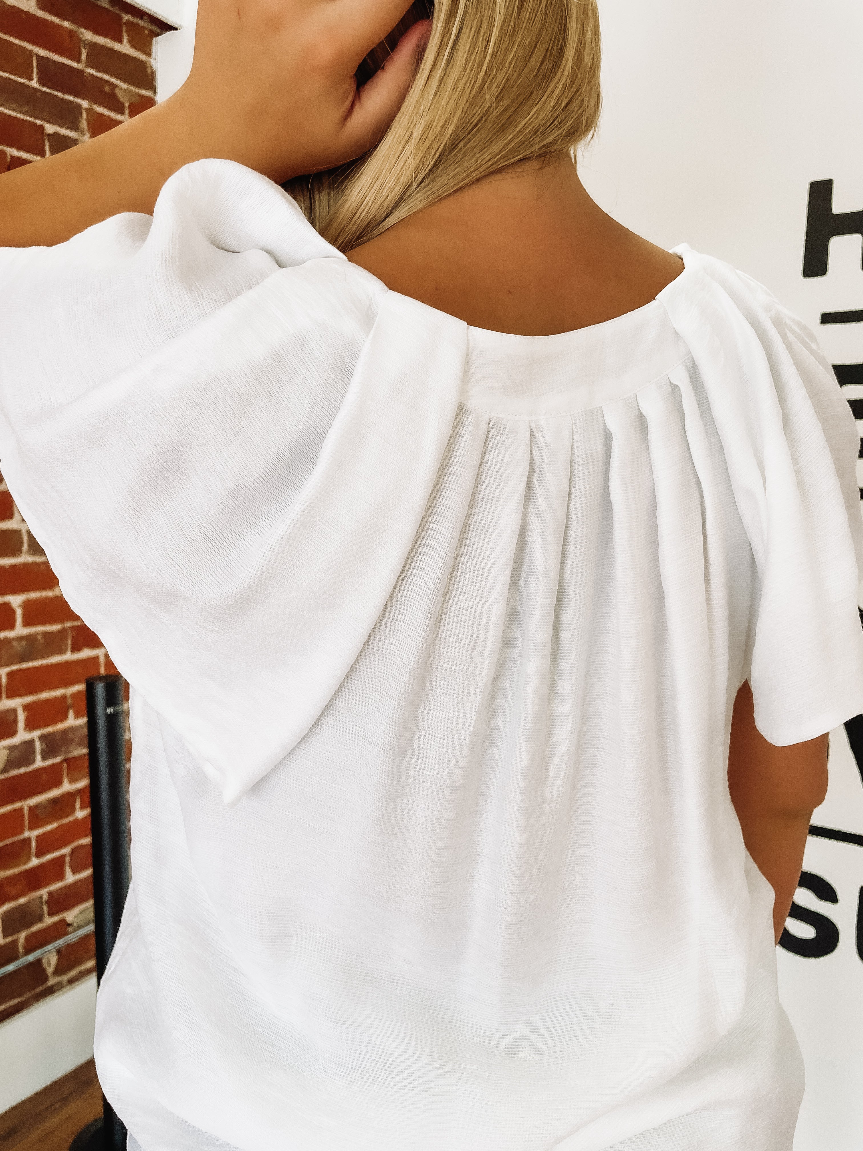 white linen blouse