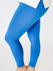 blue ribbed leggings