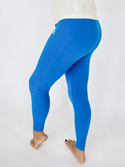 blue ribbed leggings