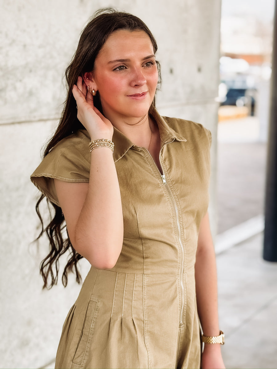 Contrast Stitch Romper