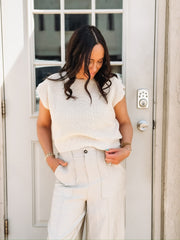 Oatmeal Cropped Sweater