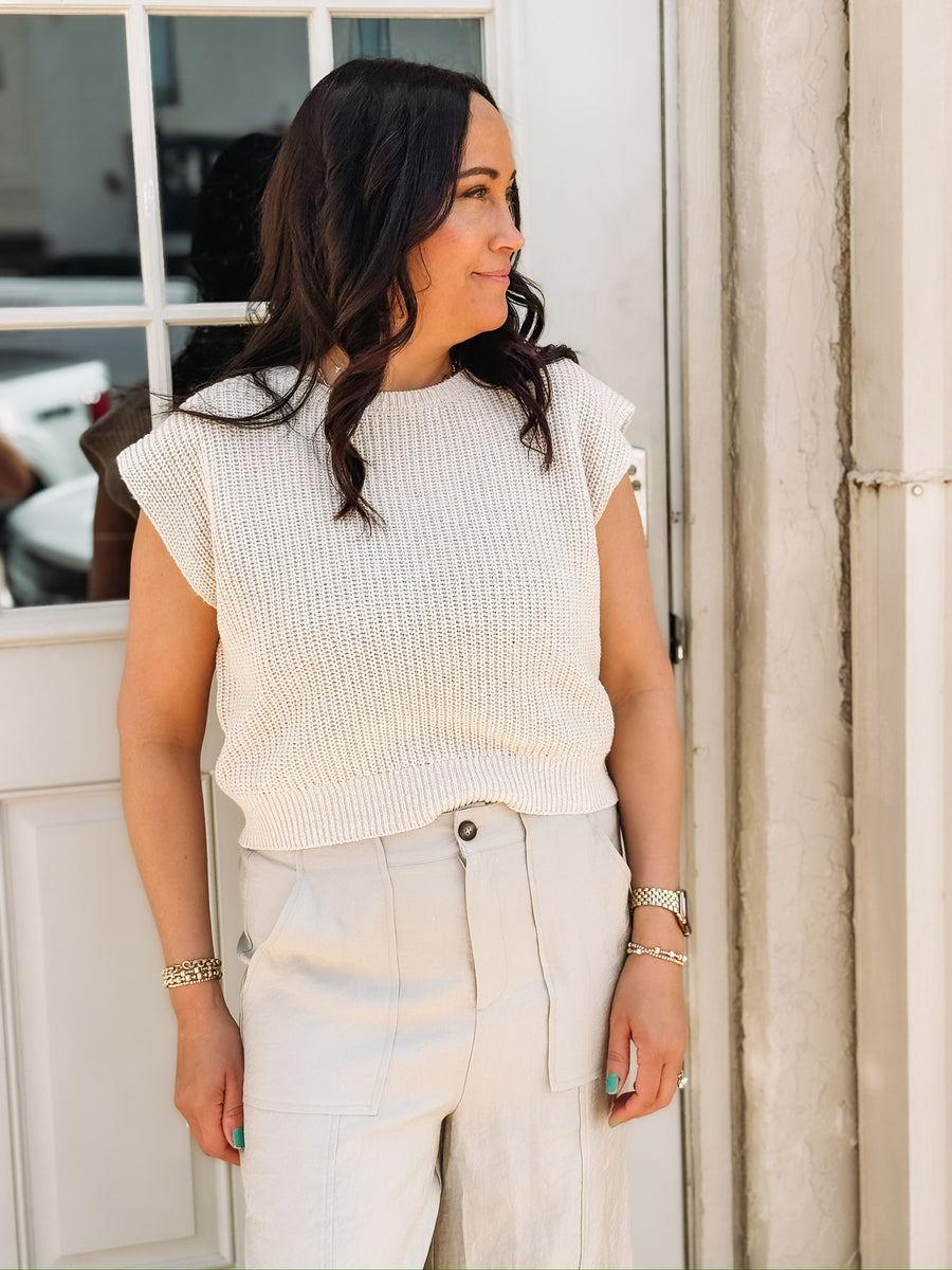 Oatmeal Cropped Sweater