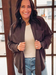 Dark Brown Button Up