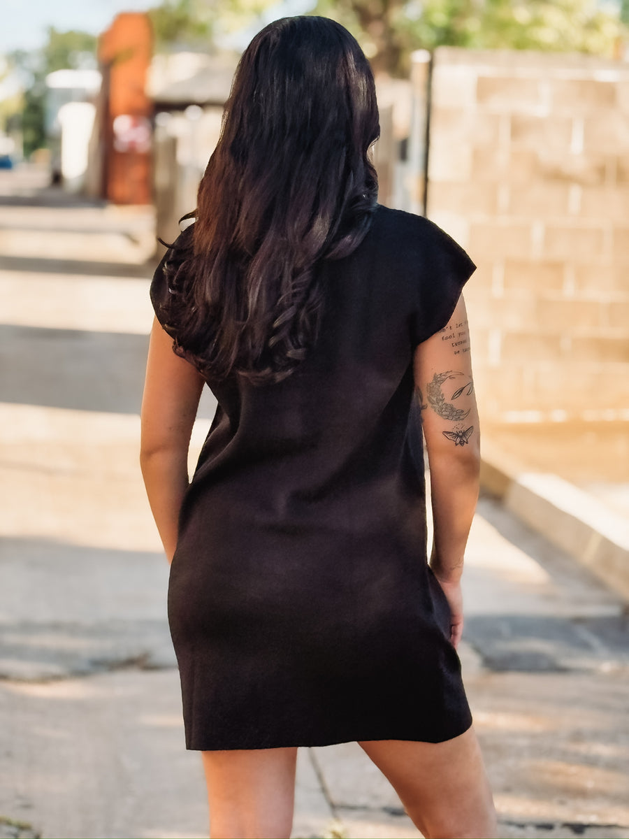 Mock Neck Sweater Dress