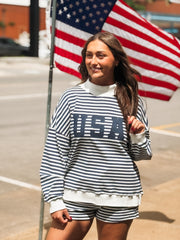 USA Striped Short Set