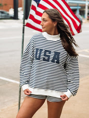 USA Striped Short Set