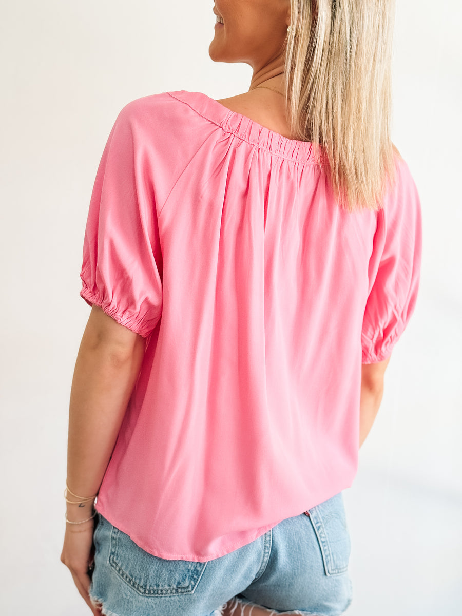 Rosy Ribbon Top