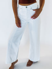 wide leg white jeans