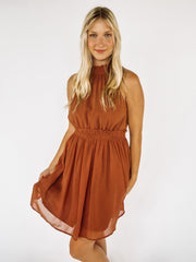 cinnamon colored dress