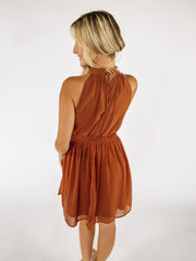 cinnamon colored dress
