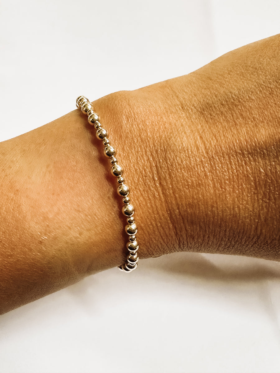 gold filled beaded bracelet