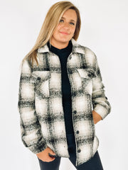 black and white plaid shacket