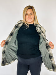 black and white plaid shacket