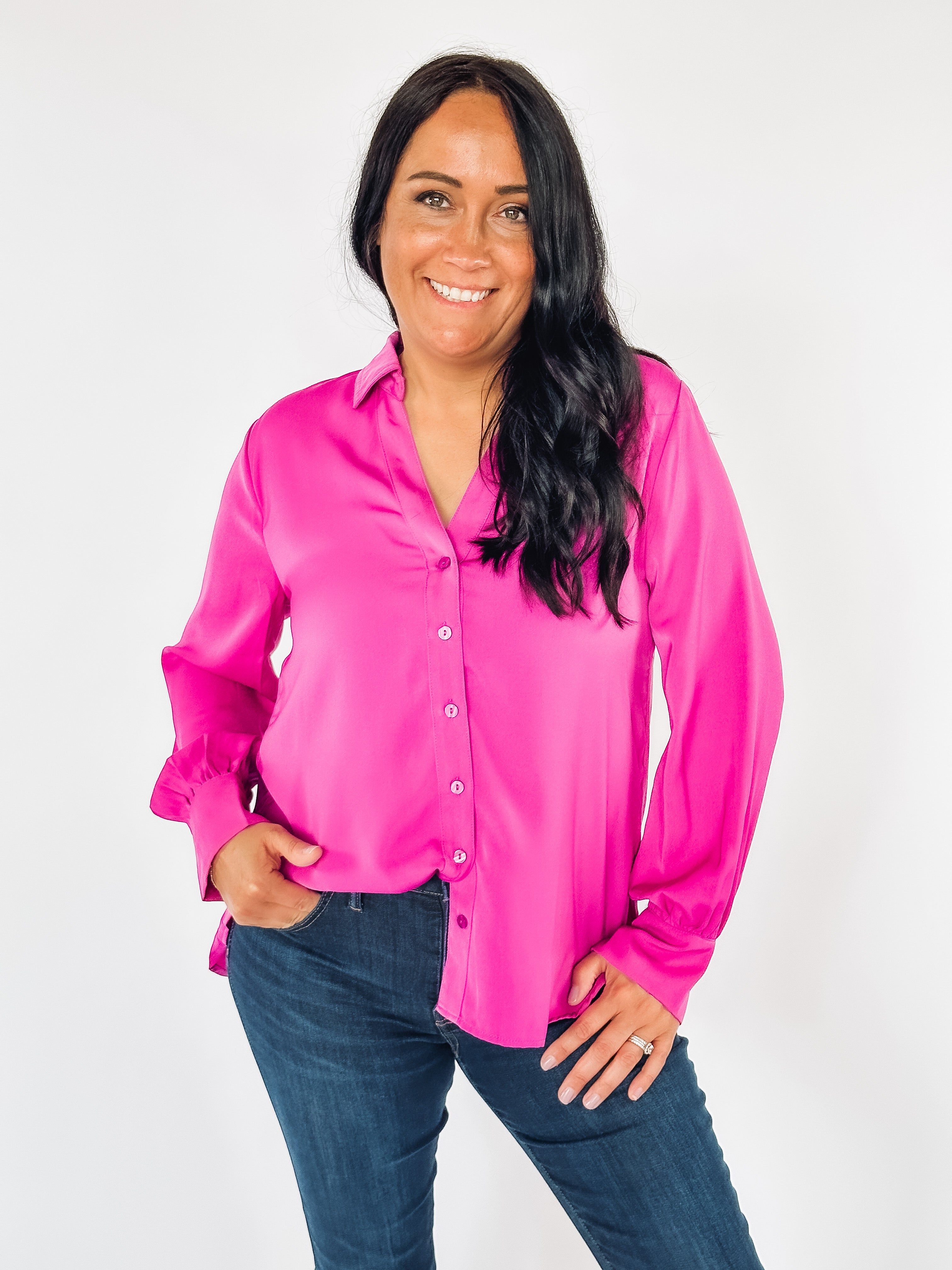 orchid colored blouse