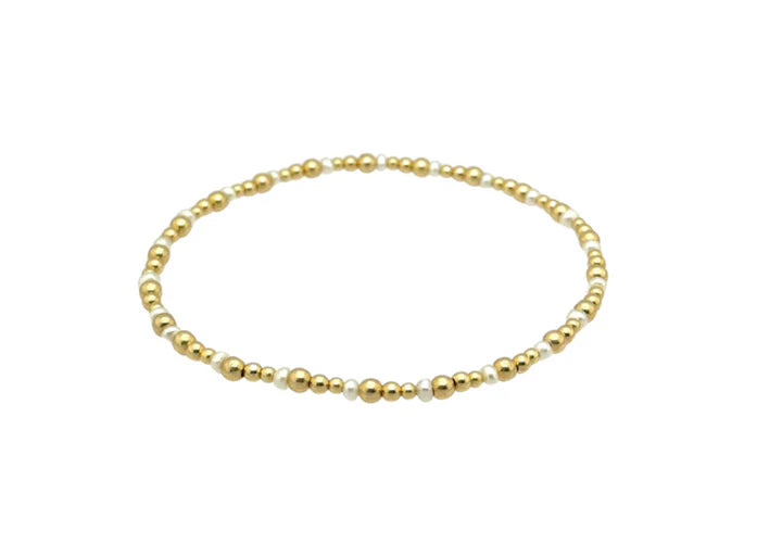 gold filled and pearl beaded bracelet