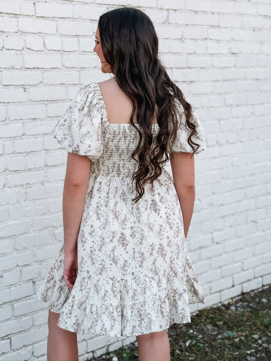 southern mini dress Pink Floral Button Down Mini Dress S